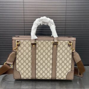 【AT9505】グッチ クラシックビジネスセンス書類バッグ - 高級GGロゴプリントと高級レザー素材 - ビジネス旅行に必須 | Gucci Italy