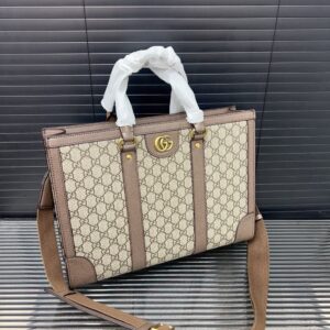 【AT9505】グッチ クラシックビジネスセンス書類バッグ - 高級GGロゴプリントと高級レザー素材 - ビジネス旅行に必須 | Gucci Italy