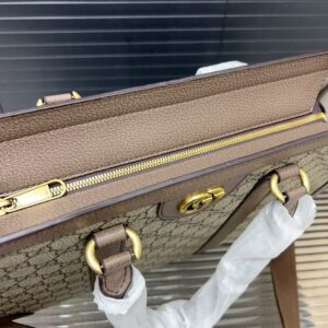 【AT9505】グッチ クラシックビジネスセンス書類バッグ - 高級GGロゴプリントと高級レザー素材 - ビジネス旅行に必須 | Gucci Italy
