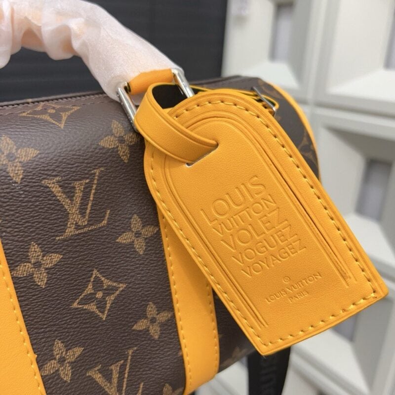 【AT9521】ルイ・ヴィトン モノグラムキャンバス ダッフルバッグ 25cm イエローレザー装飾 | Louis Vuitton Malletier
