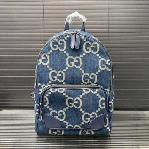 【AT9526】GG ジャカード デニムブルー リュックサック | Gucci