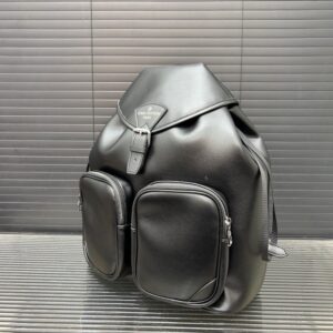 【AT9561】ルイ・ヴィトン Montsouris Cargo バックパック - 高級ブラックレザーバッグ | Louis Vuitton