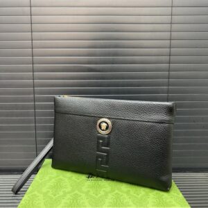 【AT9565】高級牛革素材 クラシックなデザイン イタリアンブランドのエレガントなクラッチバッグ | Versace