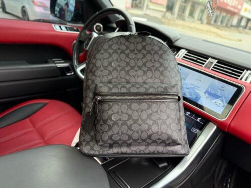 【AT9650】Coach（コーチ）クラシックロゴパターンバックパック、都市のエリート必携、14インチノートパソコン収納可能 | Coach