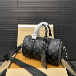 【AT9673】ルイ・ヴィトン Keepall 25クラシックシリーズ：モノグラム エクリプス ブラック＆グレー｜都市旅行、ビジネスミーティングに最適 | Louis Vuitton Paris