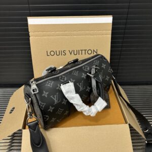 【AT9673】ルイ・ヴィトン Keepall 25クラシックシリーズ：モノグラム エクリプス ブラック＆グレー｜都市旅行、ビジネスミーティングに最適 | Louis Vuitton Paris