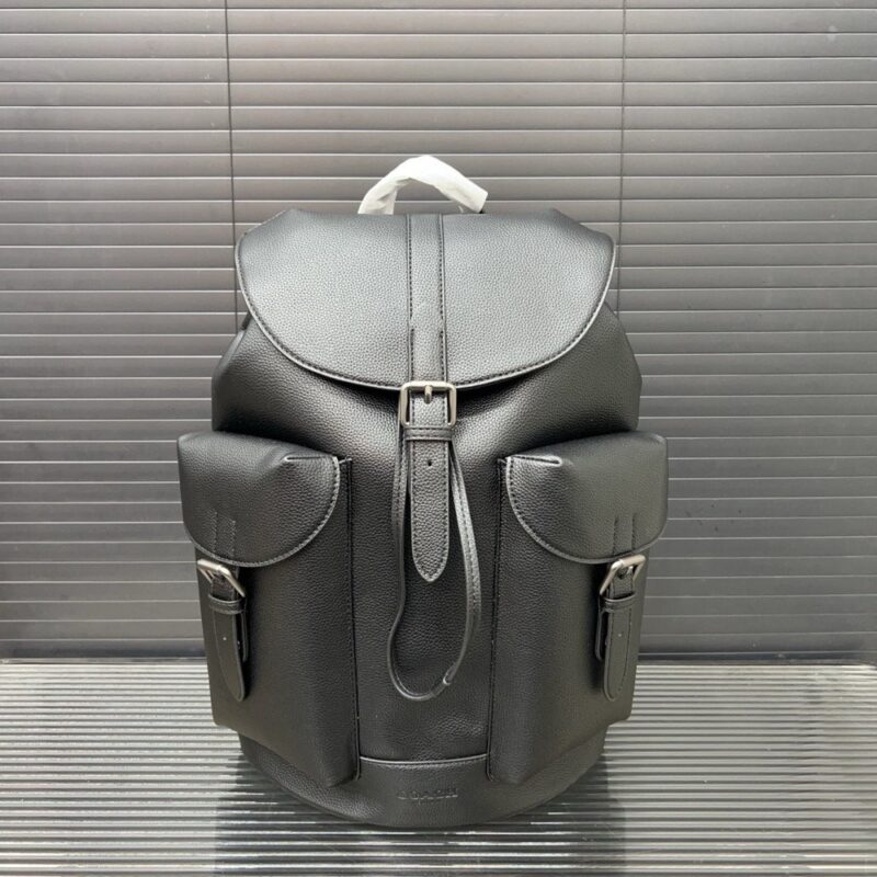 【AT9680】Coach（コーチ）ハドソンリュックサック - ブラックカラーの最上級牛革素材やディテールデザインで都会の優雅さを演出する | Coach