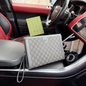 【AT9684】Gucciグッチ風クラシックハンドバッグ - 高級帆布と革製、男性用のエレガントなビジネスアクセサリー | Gucci