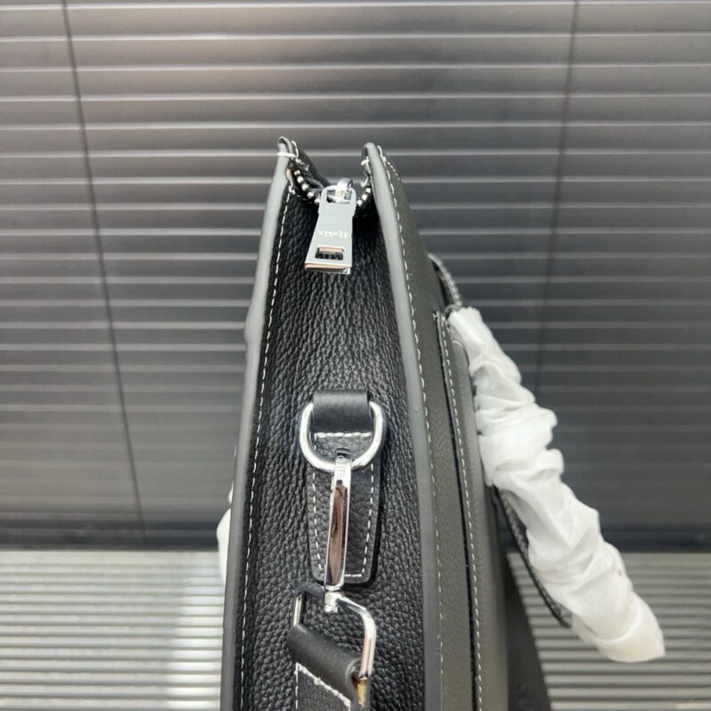 【AT9687】エルメスメンズブリーフケース、高級グレー牛革15インチノートPC収納可能、ビジネス会議やオフィス通勤用 | Hermes