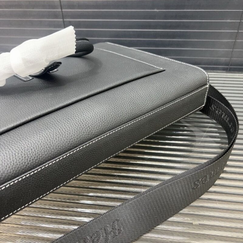 【AT9687】エルメスメンズブリーフケース、高級グレー牛革15インチノートPC収納可能、ビジネス会議やオフィス通勤用 | Hermes