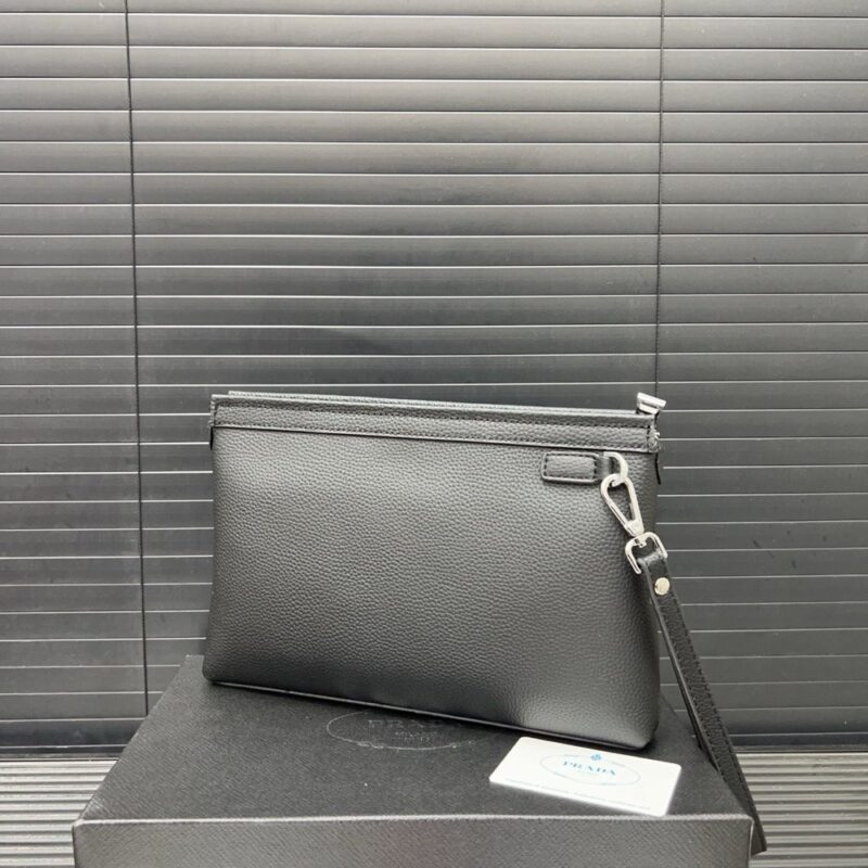【AT9706】プラダ レザーデザイン グレークラッチバッグ ハイエンド ラグジュアリースタイル | Prada Italy
