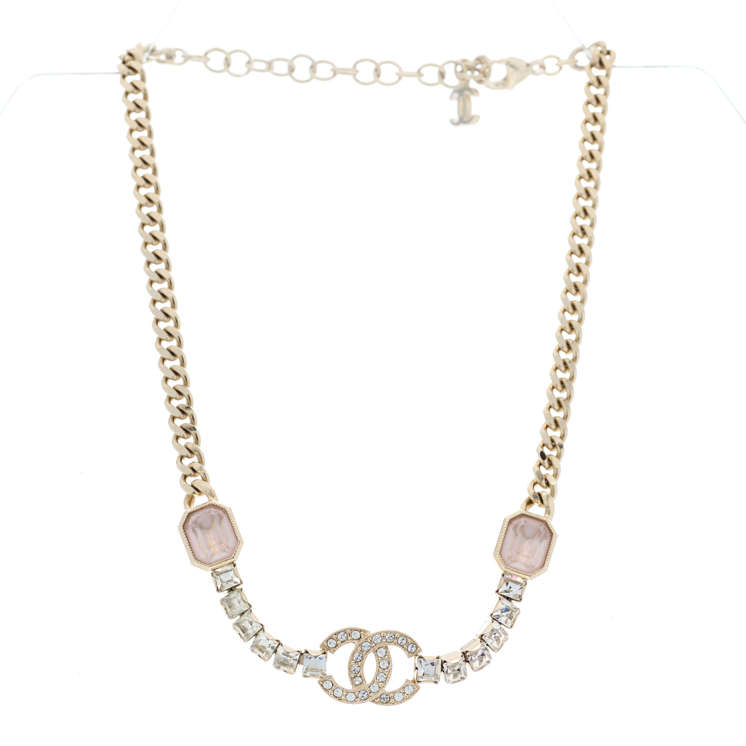 Chanel Crystal CC Choker Gold Pink image 2 of 3