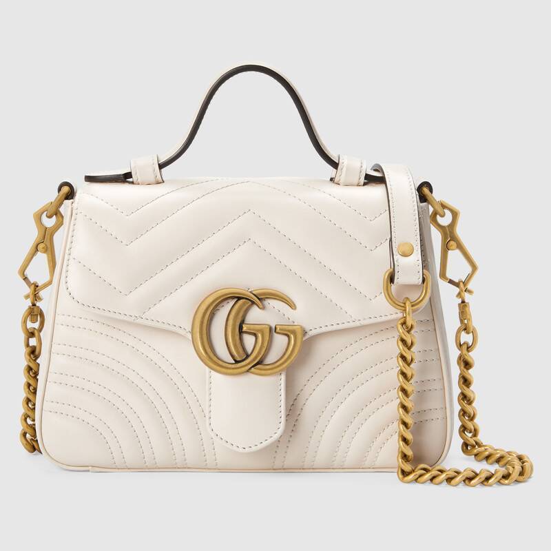 GUCCI GGマーモント ミニ トップハンドルバッグ