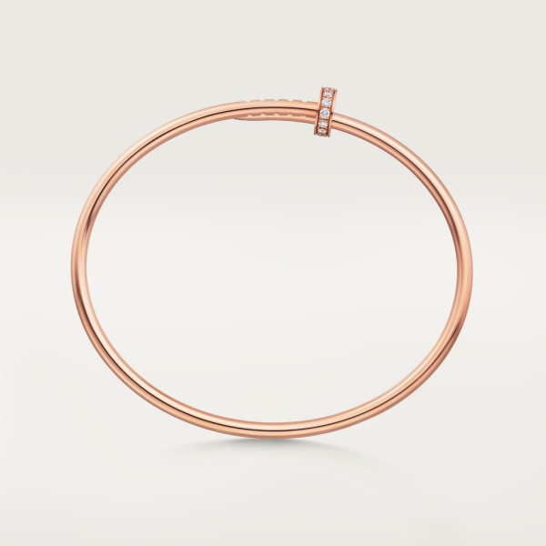 ジュスト アン クル ブレスレット、スモールモデル ピンクゴールド、ダイヤモンド