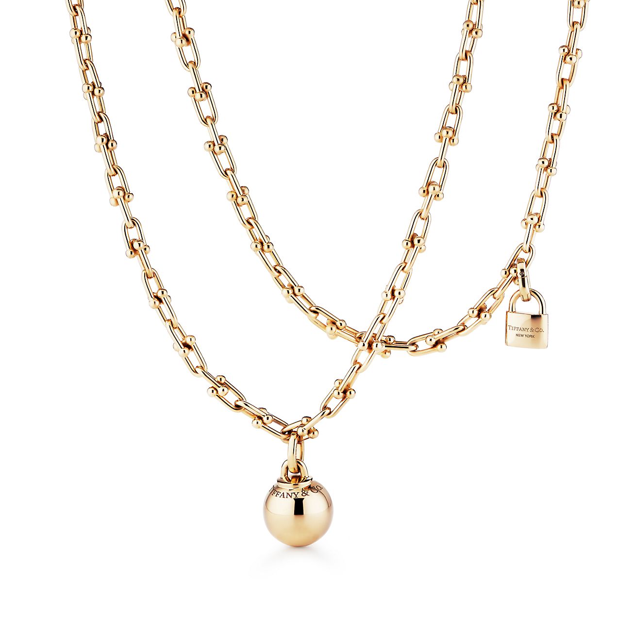 Tiffany HardWear wrap necklace in 18k gold.