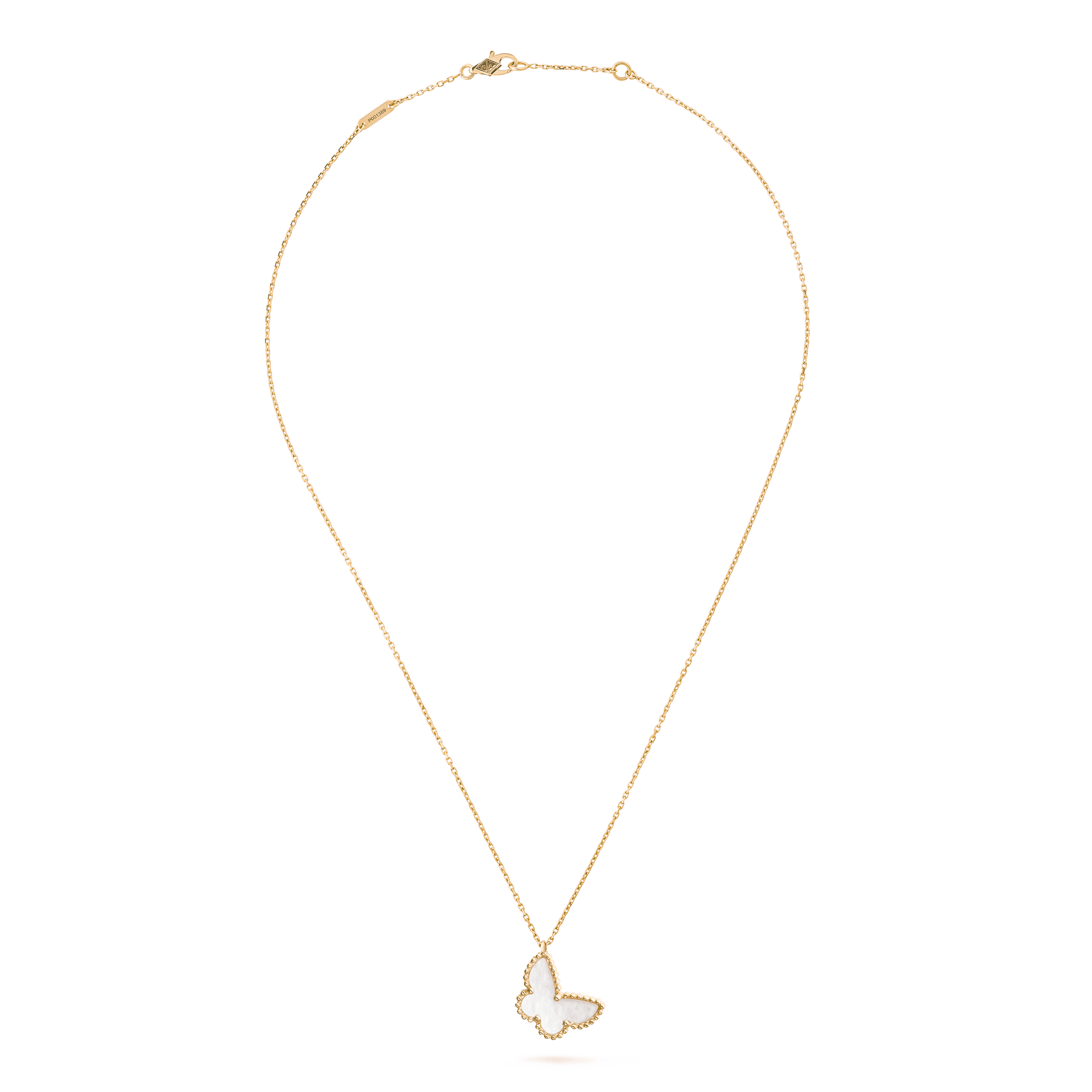 スウィート アルハンブラ パピヨン ペンダント イエローゴールド マザー オブ パール:  1 石 Front Jewelry Pendent